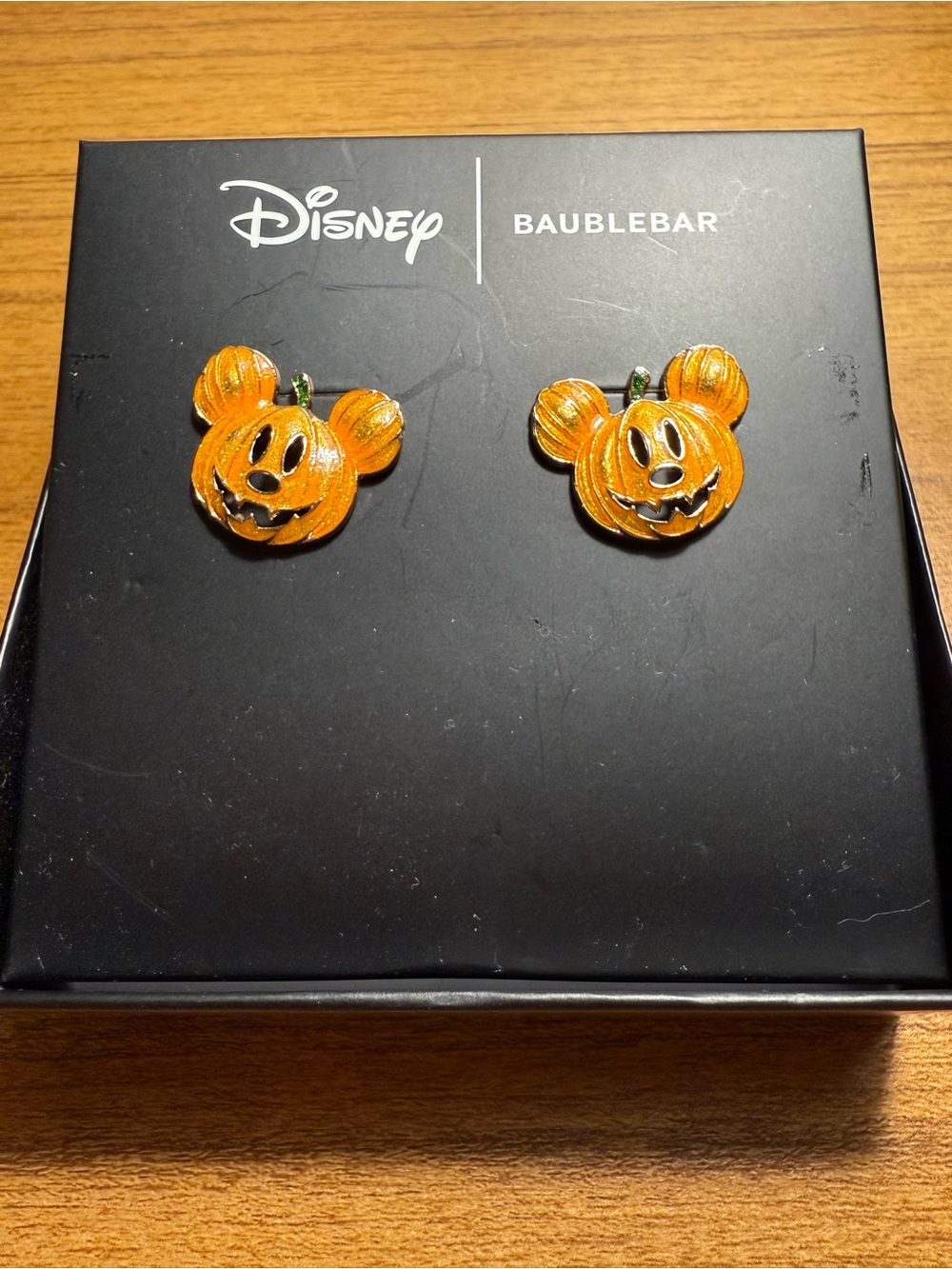 Disney x BaubleBar Mickey Pumpkin Halloween Stud Earrings
